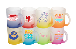 Rainbow Glass Mugs